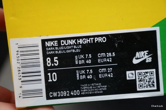 Dunk Notre AB Navy High Midnight  CW3092-400 Nike 0314